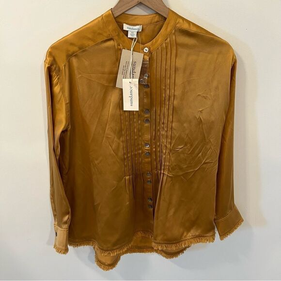 NWT Sundance Delphine Highland Top in Honey | Size XS - Picture 2 of 10